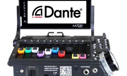 Aaton-Digital CantarMini multitrack digital sound recorder is now deliverable equipped with an Audinate 16×16 Dante board