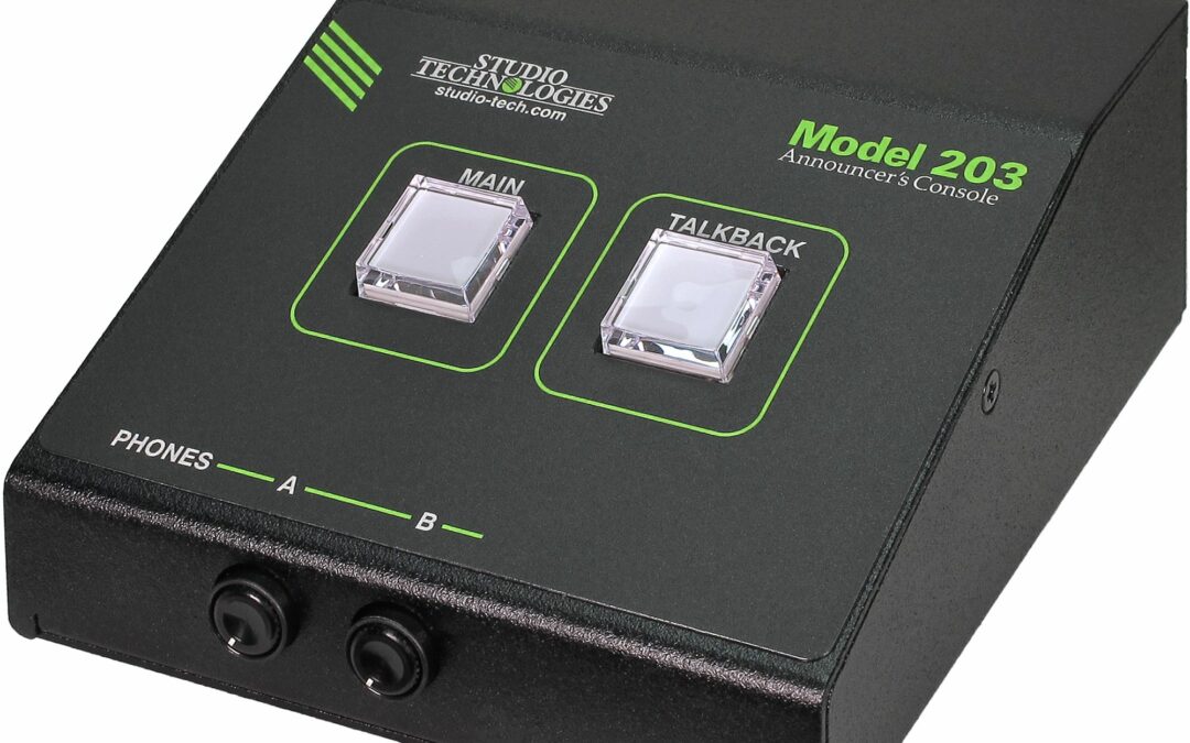 Studio Technologies Announces User-friendly Model 203 Announcer’s Console 
